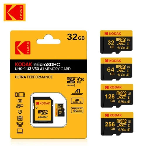 KODAK Carte Mémoire Micro SD ULTRA PERFORMANCE 128Go