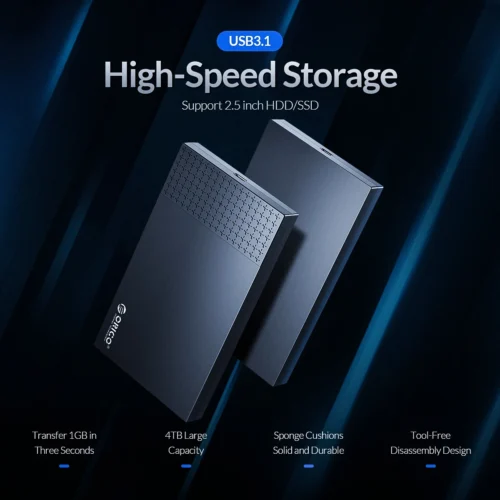 ORICO Boitier HDD/SSD portable 2,5in USB Type C