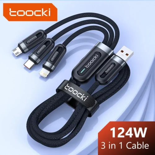 Toocki Câble USB 3in1 124W
