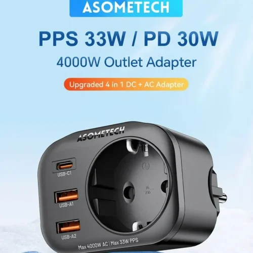 ASOMETECH 33W GaN Charger PPS PD USB C Charger Wall Socket